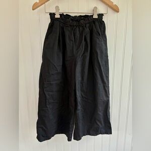 Black Cotton Convertible Overalls